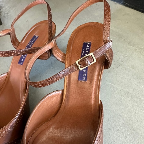 Gorgeous Wingtip Ralph Lauren Purple Label Heels - Picture 8 of 13